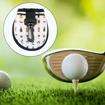 Сумка для мячей для гольфа Держатель мячей для гольфа Чехол-органайзер для кармана для гольфа Неопреновая поясная сумка с зажимом-крючком для игрока в гольф