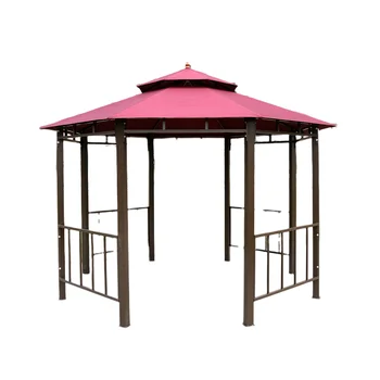 Шестиугольный открытый тент-зонт для внутреннего двора, фермерского дома и рекламного киоска на крыше