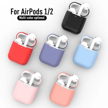 Мягкий силиконовый чехол для Airpods 2/1 Коробка для наушников Apple, беспроводная коробка для наушников Bluetooth, защитный чехол для наушников Airpods, сумка для наушников Airpods.