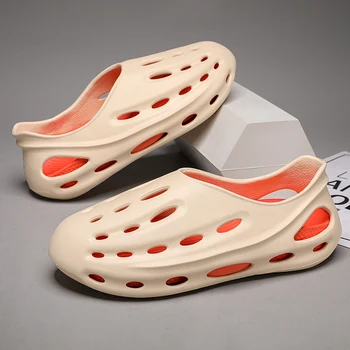 Летние Дышащие Тапочки Мужские Легкие Мягкие Сабо Обувь для Мужчин Chaussures Homme Сандалии Большого Размера Мужская Уличная Мужская Обувь