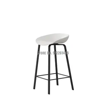 Скандинавский барный стул простой современный бытовой стульчик для кормления барный стул для отдыха молочный чайный магазин обеденный барный стул стул на стойке регистрации