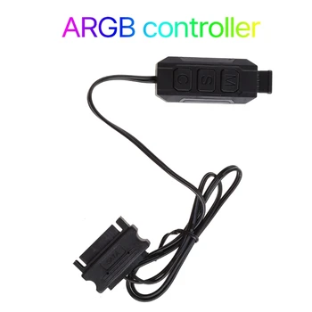 ARGB 5V 3Pin Контроллер Удлиняет Кабель 3 Pin к Sata Pin Блок Питания для Корпуса Компьютера Вентилятор Mini RGB Dropshipping