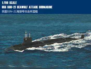 Трубач 87003 в масштабе 1/700, сборная модель подводной лодки USS SSN-21 Seawolf, коллекция хобби для взрослых