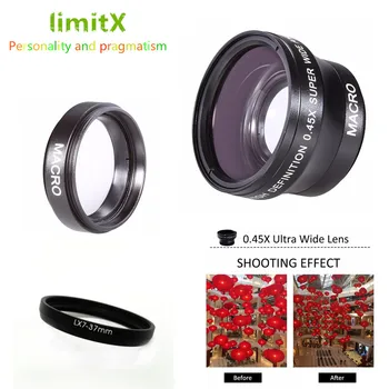 37 мм 0.45X сверхширокоугольный объектив с функцией макросъемки для цифрового фотоаппарата Panasonic Lumix DMC-LX7 LX7