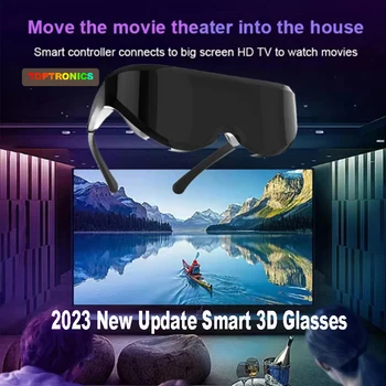 AR Смарт-очки, легкие и портативные, с гигантским экраном HD, 3D смарт-видео Очки, мобильный кинотеатр в прямом эфире для фильмов, игр, офиса, дома