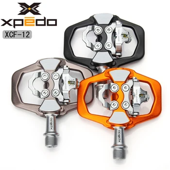 Xpedo XCF12AC Сверхлегкая 295g Бесклипсовая Педаль Для Горного Велосипеда с 3 Подшипниками Из высокопрочного сплава MTB bike self-locking pedals