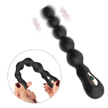 Вибратор с гибкими шариками, 7-частотный Штекерный массажер для приятной стимуляции ягодиц, USB-перезаряжаемые секс-игрушки для взрослых для женщин и мужчин