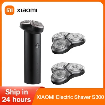 Оригинальная электробритва XIAOMI MIJIA S300 Dry Wet Shaver, бритвенный станок с тройным лезвием, водонепроницаемый триммер для бороды для мужчин