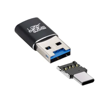 Устройство Чтения карт памяти CY CYSM от USB 3.0 до Micro SD SDXC TF с адаптером Micro type-C USB-C OTG для Планшета / Мобильного Телефона