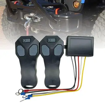 Комплект дистанционного управления беспроводной лебедкой Высокопроизводительный Водонепроницаемый 2 электрических пульта дистанционного управления 12V 24V для UTV Автомобильный прицеп внедорожник ATV