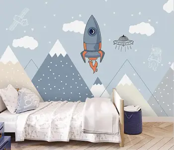 Пользовательские обои фоновая фреска с изображением лесных горных животных украшение дома гостиная спальня фреска с воздушным шаром 3D обои