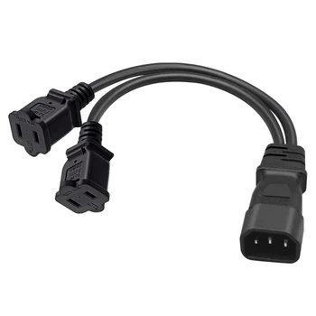 3-контактный разъем IEC320-C14 для подключения адаптера Nema 1-15R + 1-15R преобразователя, кабель питания.