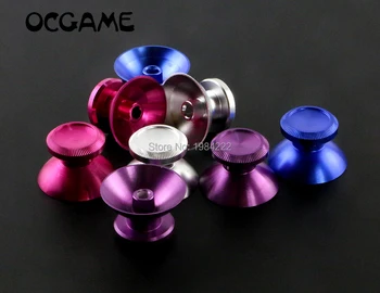 OCGAME 5 пар = 10шт алюминиевых металлических колпачков для джойстика, накладки для больших пальцев, Хромированные колпачки для джойстика, накладки для большого пальца для контроллера PS4