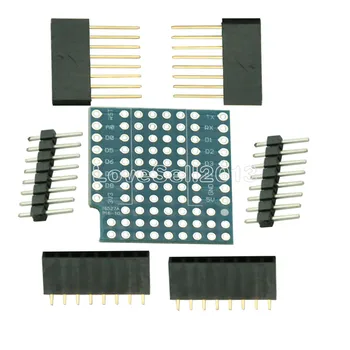ProtoBoard Shield для WeMos D1 Mini Двухсторонняя плата расширения Perf, совместимая с Arduino
