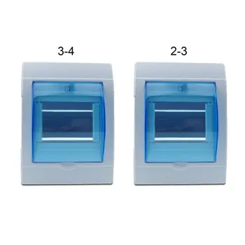 Пластиковая распределительная коробка 2-3 / 3-4 способа, Прозрачная крышка, распределитель питания для защитного блока мини-автоматического выключателя