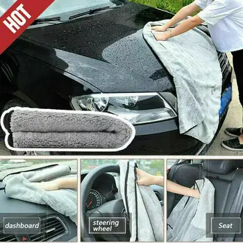 Очень мягкое полотенце из микрофибры для автомойки 40 * 40 см, салфетка для чистки автомобиля, Салфетка для мытья деталей автомобиля, Сушка полотенцем, Никогда не царапается Ca R4J6