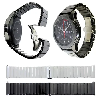 22 мм Керамический Ремешок для часов Samsung Gear S3 Frontier Ремешок с Пряжкой-Бабочкой Браслет для Gear S3 Classic Smart Watch Браслет