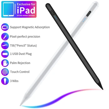 Для Apple Pencil 2 1 На 2018-2020 iPad Air/Pro/Mini Для планшета с отклонением ладони Стилус Приложение Touch Pen USB Зарядка