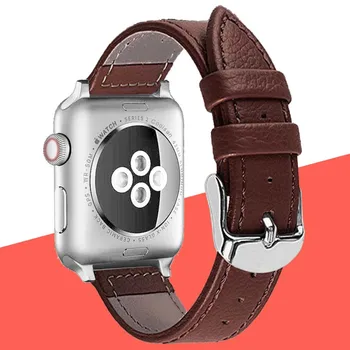Кожаный ремешок single tour для apple watch band 4 44 мм 40 мм браслет ремешок для часов iwatch series 4/3/2/1 38 мм 42 мм сменный ремень