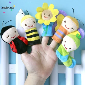 Пальчиковые куклы Детские Мини Животные Обучающие ручные мультяшные плюшевые куклы с животными Пальчиковые куклы театр плюшевых игрушек для детей Подарки