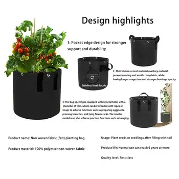 Многоразовая Отличная садовая сеялка для выращивания овощей, помидоров, клубники, Моющаяся сумка для выращивания с ручками, товары для дома