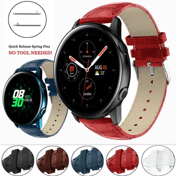 Для Samsung Galaxy Watch Active 2 40 мм 44 мм Active2 Galaxy 42 мм Gear s2 Спортивный Ремешок Из Натуральной Кожи, Браслет, Ремешок Для Часов