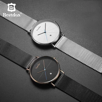 Швейцарские брендовые минималистичные мужские часы в роскошном повседневном стиле, дизайнерский гик, Водонепроницаемые Тонкие кварцевые часы для студентов Relogio Masculino