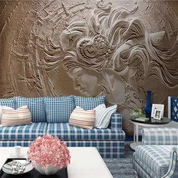 beibehang Пользовательские обои 3D фотообои Papel de parede рельефный красивый фон настенная роспись обои для гостиной фреска
