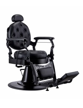 Черное матовое парикмахерское кресло с гидравлическим приводом, поворотное, с откидной спинкой, регулируемой высотой для мужчин, Кресло для стрижки, Парикмахерский салон