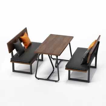 Комбинация стола и стула в американском стиле кантри из кованого железа, диван-карта для ресторана и бара