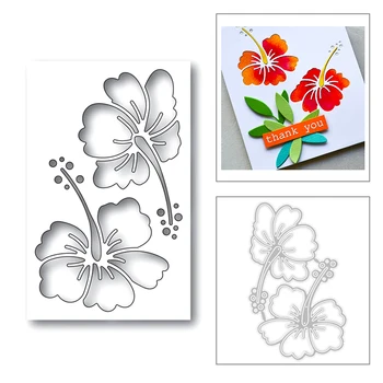 2020 Новое растение Morning Glory и цветы Капока, тиснение металлическими штампами для изготовления бумаги для поздравительных открыток, скрапбукинг Без штампа