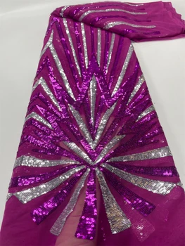 Кружевная ткань из африканской органзы с блестками, одежда для свадебного шитья в нигерийском стиле, высококачественная кружевная ткань из французского тюля jy197