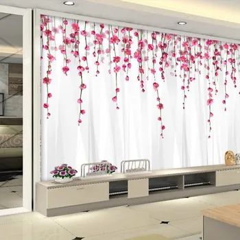 beibehang Chuihua Rose 3d настил фотообоев для спальни гостиной ТВ настенная живопись настенная роспись обои papel wall