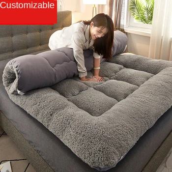 Новый матрас-татами для спальни, стильная утолщенная складная дышащая защитная подушка, полноразмерный теплый кашемировый домашний матрас