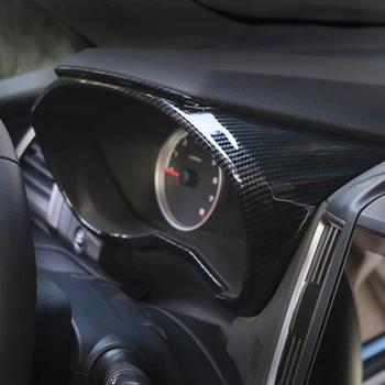 Приборная панель автомобиля, рамка для приборной панели, отделка крышки, Наклейка из углеродного волокна ABS Для Subaru Forester SK 2018 2019, Матовое украшение