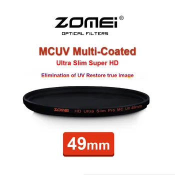ZOMEI 49mm PRO Ultra Slim HD MCUV 18-Слойный Оптический Стеклянный УФ-Фильтр MC с Многослойным Покрытием для Объектива Камеры Canon Nikon Pentax Sony 49 мм