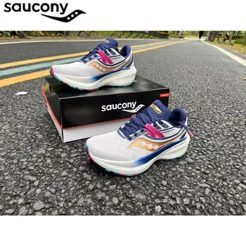 Оригинальные мужские ботинки Saucony Victory 20 с противоударной гоночной подошвой для попкорна, повседневные кроссовки для бега, спортивные амортизирующие легкие кроссовки