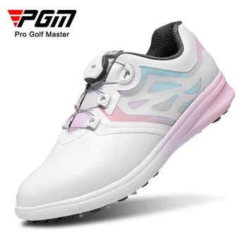 Женские туфли для гольфа PGM, водонепроницаемые противоскользящие женские легкие мягкие дышащие кроссовки, женская спортивная обувь с ремешком на ручке XZ249