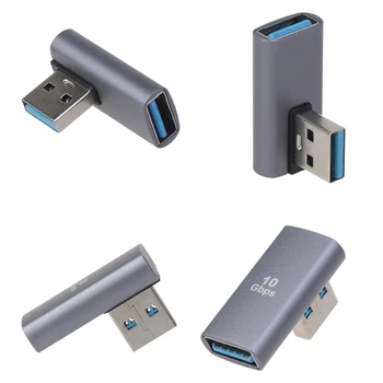 90-градусный адаптер USB-USB Изогнутый USB 2.0 от мужчины к женщине USB Подходит для ноутбуков