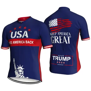 Велосипед США Джерси с коротким рукавом MTB Рубашка Одежда для шоссейного велоспорта Мужская одежда для скоростного спуска Спортивная куртка Обычный свитер Нагрудник 9D
