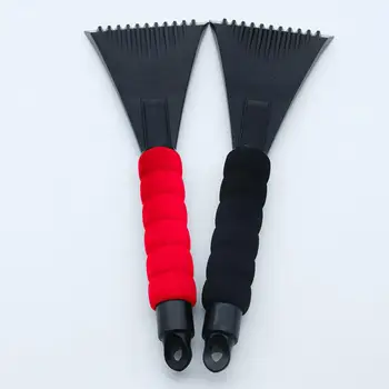 Универсальная лопата для уборки снега Черного/красного цвета Эргономичный дизайн, простой в использовании практичный автомобильный скребок для уборки снега