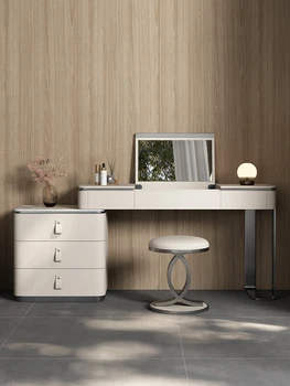 Итальянский минималистичный туалетный столик с откидной крышкой, шкаф-купе, встроенная спальня в современном минималистичном стиле, легкое платье в роскошном стиле