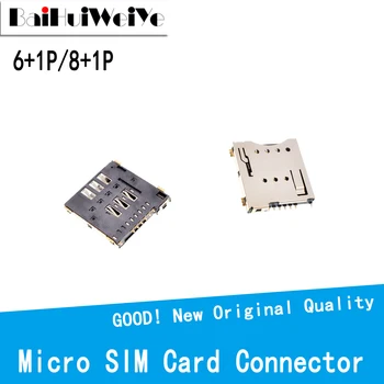 1шт Новый Патч Для Разъема Micro SIM-карты Хорошего Качества с Самопробиваемым Разъемом 6 + 1 P/8 + 1 P Гнездо для слота SIM-карты MUP-C792