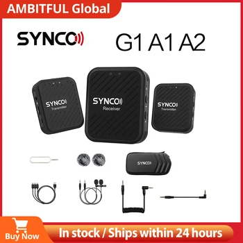 Беспроводной микрофон SYNCO G1 G1A1 A2 Камера для видеосъемки в домашней студии Аудио Микрофон для караоке Микрофоны Mic Professio