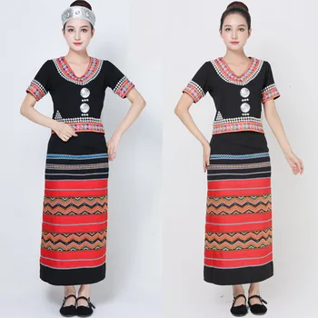 Традиционная этническая одежда, Женский танцевальный костюм для певиц, Азиатская женская фестивальная одежда, элегантная сценическая одежда
