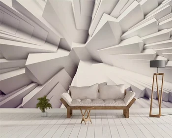 beibehang Современный минималистичный 3D геометрический полигон, абстрактный ТВ-фон, стена, гостиная, обои на заказ, 3D настенная роспись